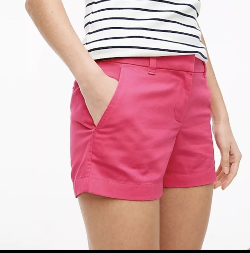 J.Crew Re'IMAGINED Women's 3.5" Classic Cotton Chino Shorts Size 8 PINK new
